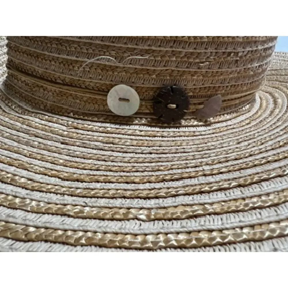 C.C Exclusives Women's Wide Brim Straw Sun Hat Beige Natural One Size Boho